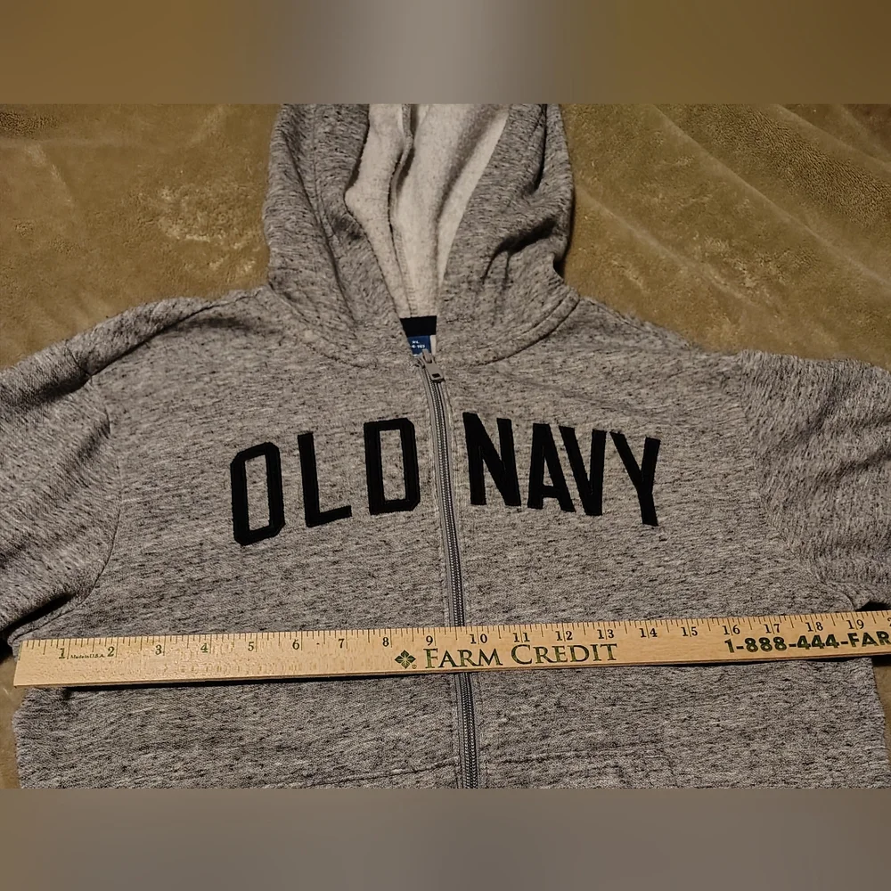 NWOT Old Navy Big Boys Heather Gray Zip Up Jacket Hoodie Size XL (14-16)